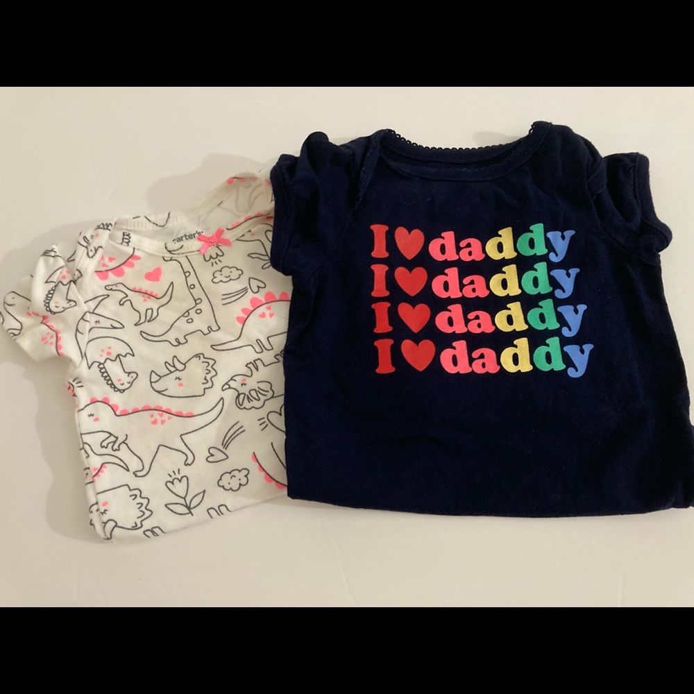 Lots of 3month girl onesies 12 shirts total preown